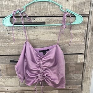 Purple Ruched Women's Top